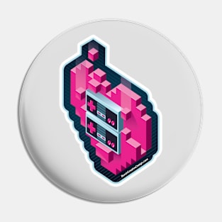 8-Bit Retro Gamer Heart Pin