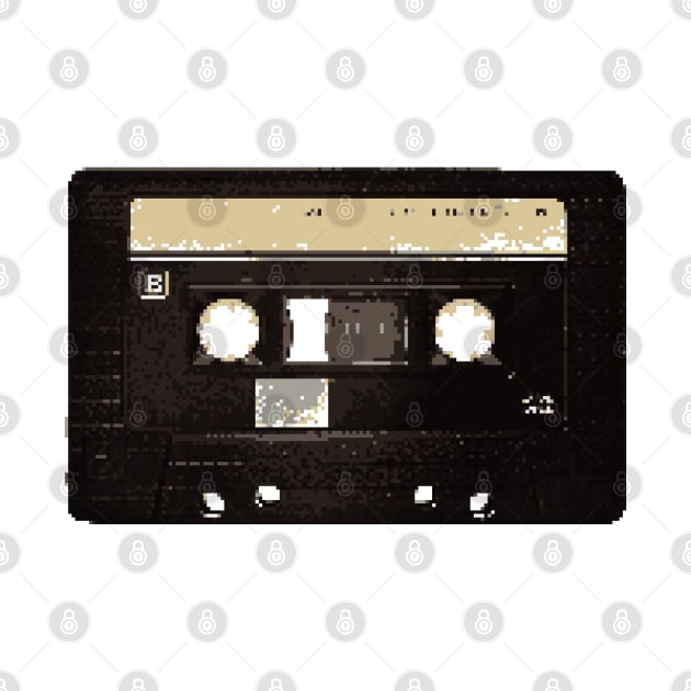 Pixel retro audio cassette by EvgeniiV