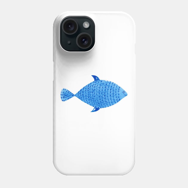 Blue fish Phone Case by shoko