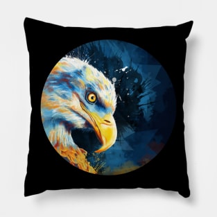 Eagle Eye Digital Bird Painting Pillow