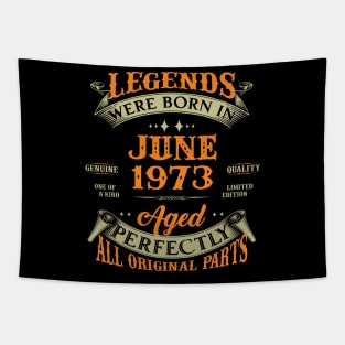June 1973 Legend 50th Birthday Gift Tapestry
