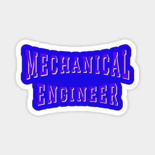 Mechanical Engineer in Purple Color Text Magnet