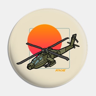 Apache Helicopter Pin