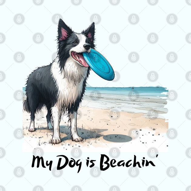 My Dog is Beachin' - Border Collie by ZogDog Pro