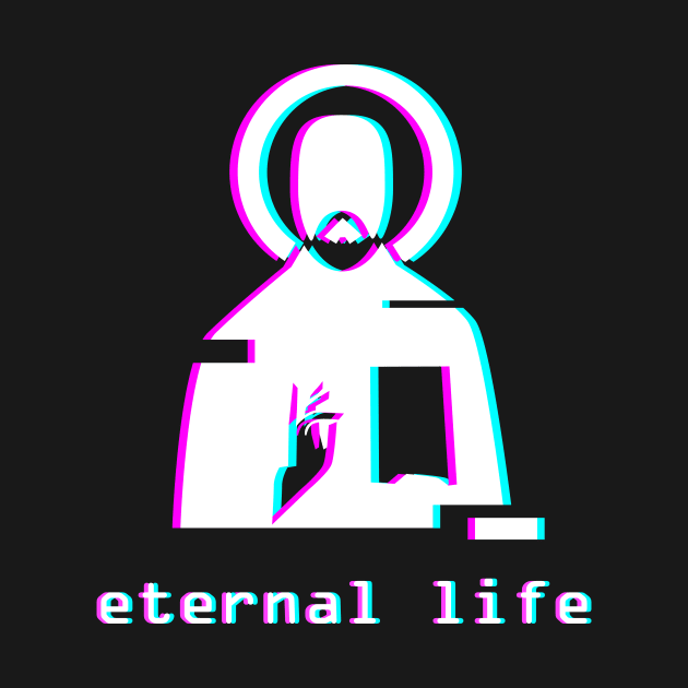 Eternal Life - Jesus Vaporwave Aesthetic by Wizardmode