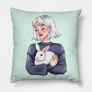 White Bunny Pillow