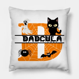 Dadcula Spider Web Funny Halloween Ghost Bat Black Cat Pillow