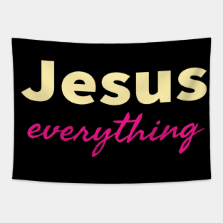 Jesus Over Everything Cool Inspirational Christian Tapestry