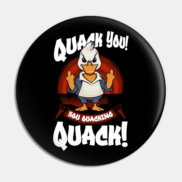 Angry Ducks Geese Pun Meme Men Women Funny Duck Goose Pin by KsuAnn