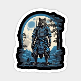 Wolf Samurai Magnet