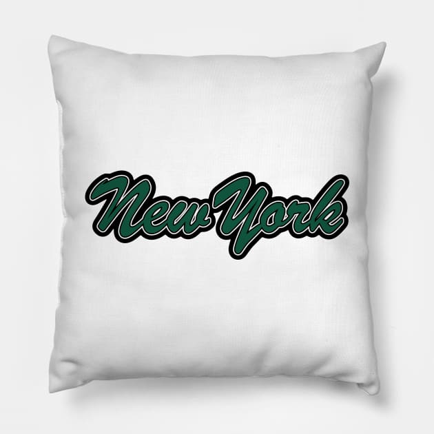 Football Fan of New York Pillow by gkillerb