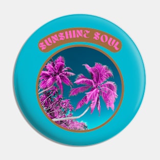 Sunshine soul pink palm trees Pin