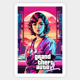 GTA6 grand theft auto VI sticker A5 size 5.8 x 8.3 inches MAFIA