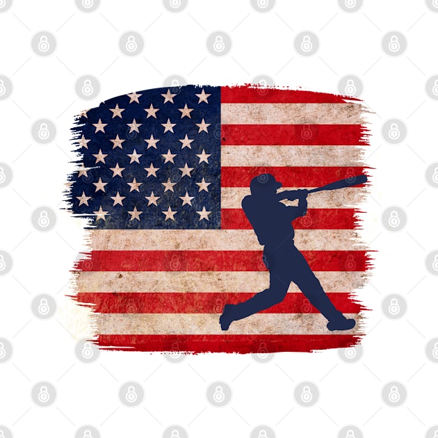 American Flag baseball by Don’t Care Co