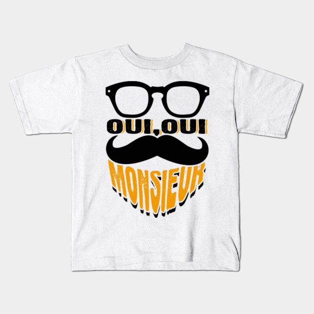 Oui Oui Monsieur Mustache Graphic French Oui Oui Moustache T Shirt Bebe Teepublic Fr