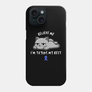 CFS Warrior Cat With Awareness Ribbon Phone Case