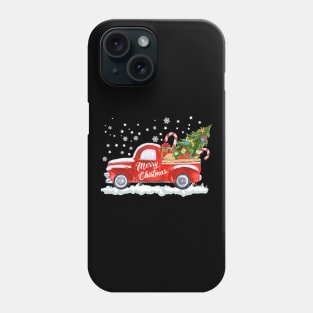 Merry Christmas Retro Vintage Red Truck Phone Case