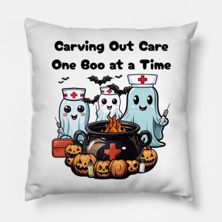 Carving Out Care One Boo at a Time Pillow