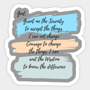 Serenity Prayer Stickers for Sale - Pixels