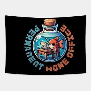 Fish in a permanent home office | Fish Aquarium Tapestry