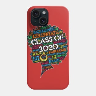 Class of 2020 Words in Afro Phone Case