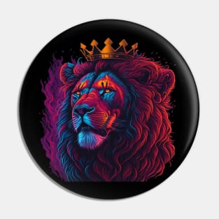 Lion face art Pin
