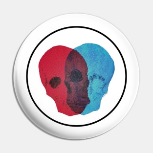 red and blue Pin