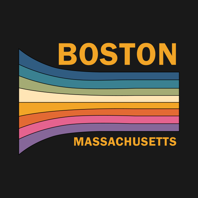 Disover Retro Vintage 70s Boston Massachusetts Gift - Boston Massachusetts - T-Shirt