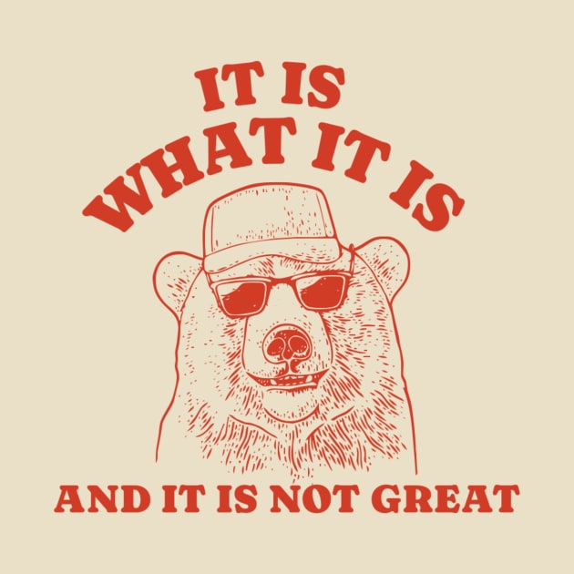 It Is What It Is And It Is Not Great - Funny Bear Raccoon by YastiMineka