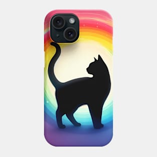 Rainbow Aura Cat Phone Case