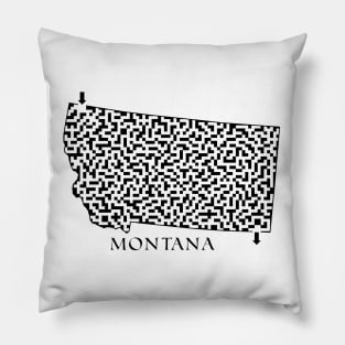 State of Montana Maze Pillow