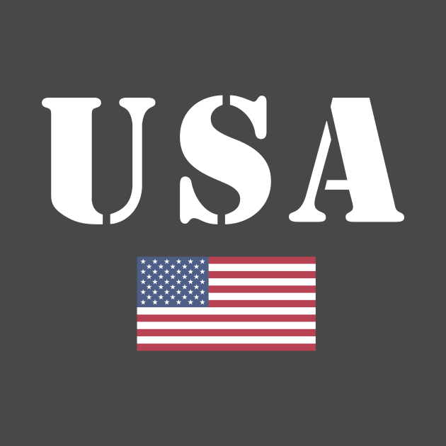 USA vintage Military With United States Flag by WAADESIGN