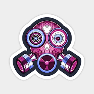 Pink Tech Gas mask Quarantine Social distancing T-Shirt Magnet