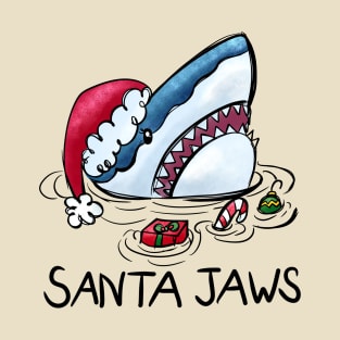 Santa Jaws- Funny Shark Christmas Gifts T-Shirt