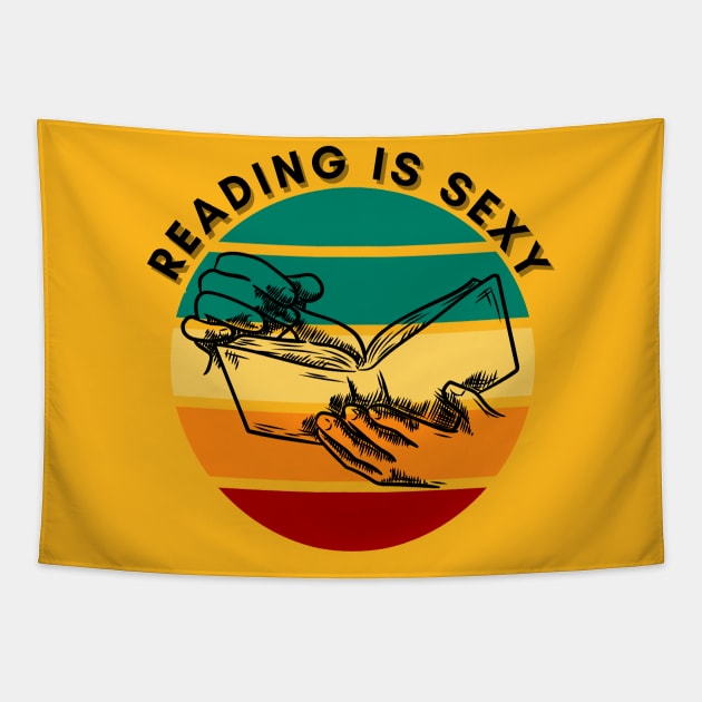 Reading is sexy Tapestry by Holly ship