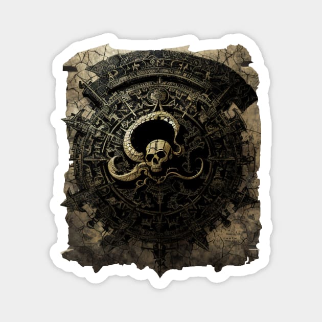 Caribbean Pirate Treasure Map Magnet by HideTheInsanity