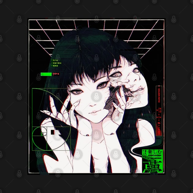 Cyberpunk Girl Vaporwave Futuristic Style by OWLvision33