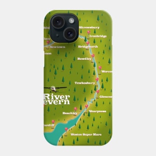 River Severn map Phone Case