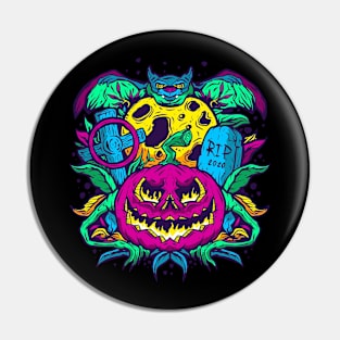 Psychedeleic Halloween Pin