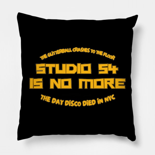 NYC Studio 54 Is No More By Abby Anime Pillow by Abby Anime