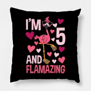 I'm 5 And Flamazing Flamingo Pillow