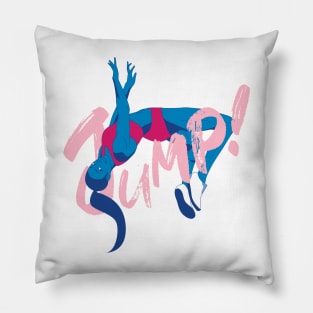 Blue Lady Athlete Jumping Pillow