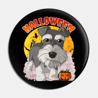 Miniature Schnauzer Halloween Pin