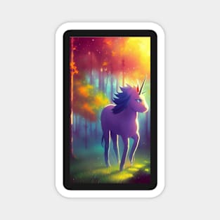 Unicorn Amongst the Trees Magnet