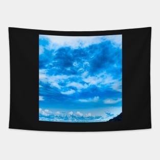 Blue Ocean Clouds Breeze Kahana Bay & Pier Tapestry