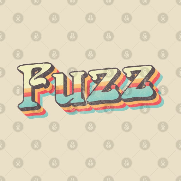 Retro vintage washed out Fuzz design by stickerhino