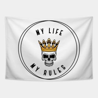 cute ''my life my rules'' design Tapestry