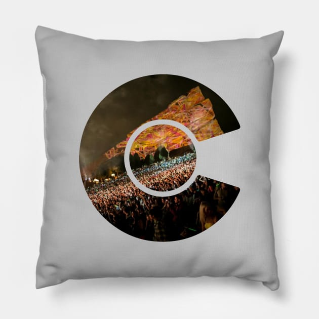 Red Rocks Denver Colorado Pillow by DeadBeatElite