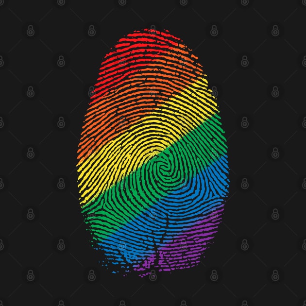 LGBT Flag Rainbow Fingerprint Proud by ARMU66