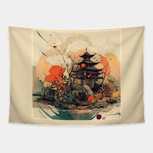 Japanese house Tapestry